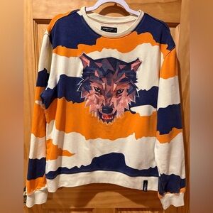 Roku Studio Mens sweatshirt featuring a wolf face size XL unique item